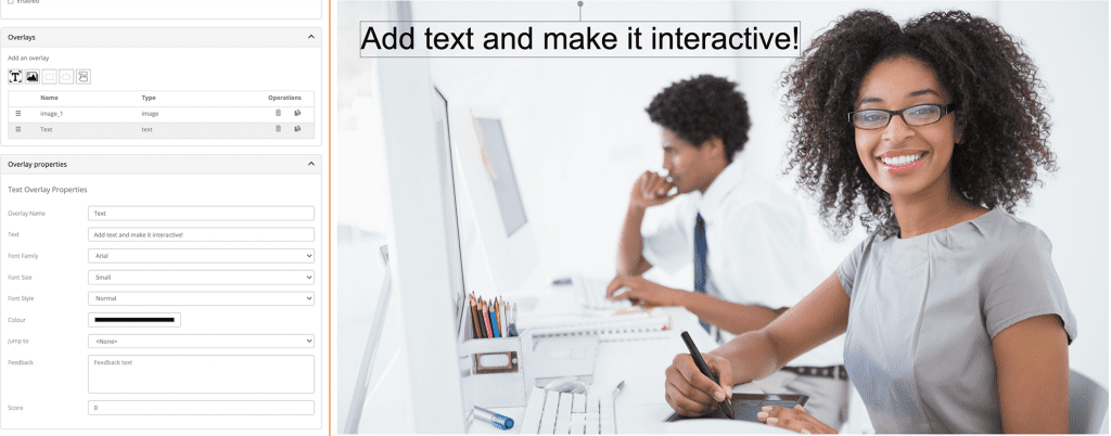 Add images and text